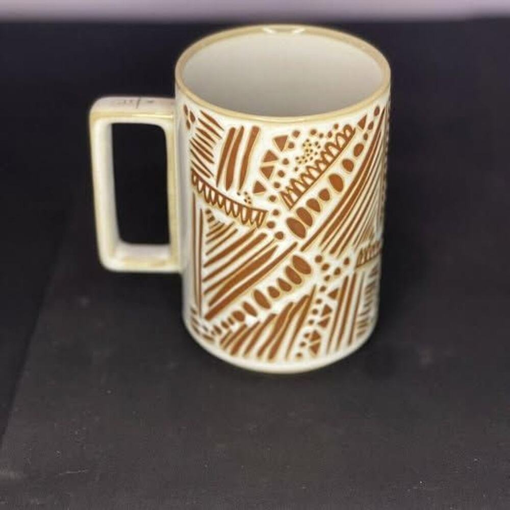 Starbucks Roastery Reserve Tribal Motif Tall Tan Coffee Tea